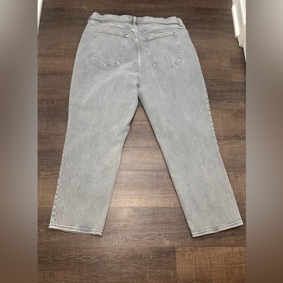 Abercrombie & Fitch Light Gray Wash The 90’s Straight Curve Love Size 34 - Picture 2 of 5
